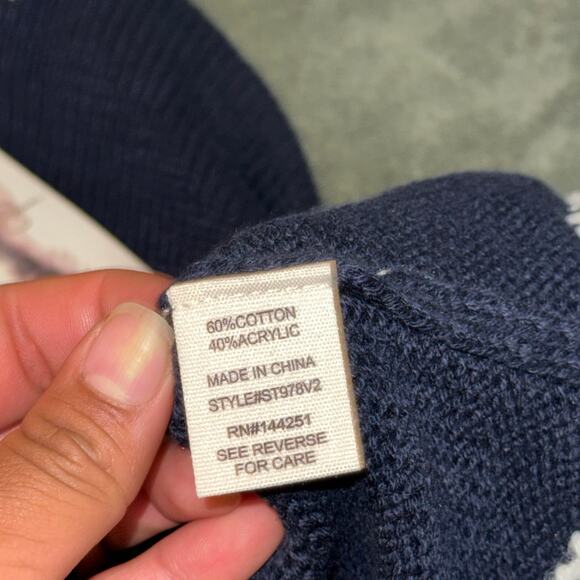 Jessica Simpson Game Day Navy Blue Cropped Pullover Sweater Women's XS NEW NWT - Picture 10 of 10